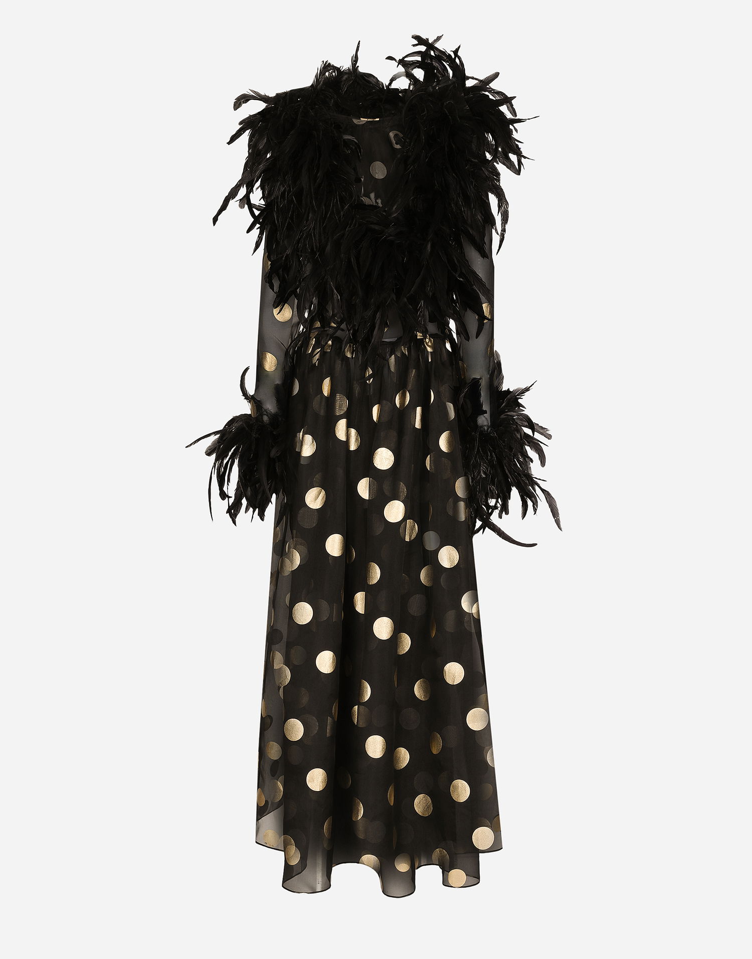 Šaty Dolce & Gabbana Silk Organza Polka Dot Dress Čierna | F6JRMTHS100HNLM0, 1