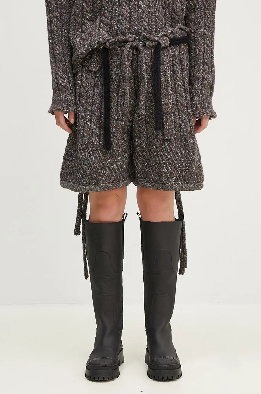 Šortky Ottolinger Ottolinger High Waist Knit Shorts Šedá | 1070801521, 0