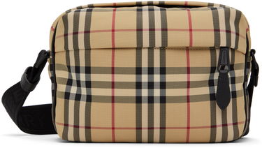 Taška cez rameno Burberry Burberry Paddy Check Crossbody Bag Béžová | 8084111, 0