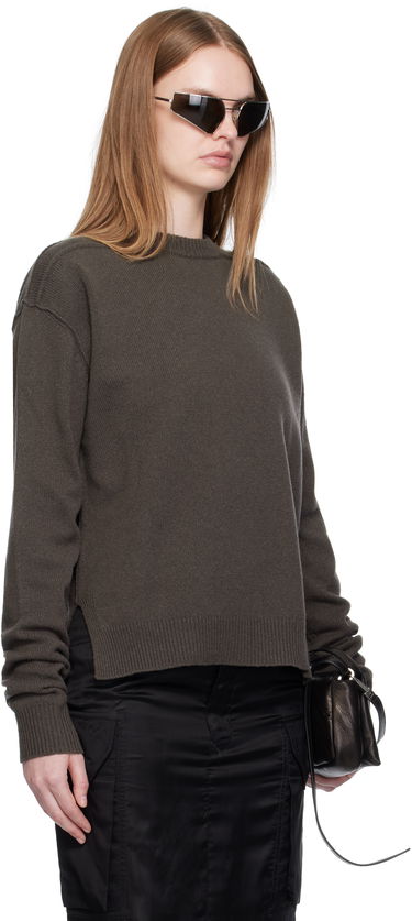Sveter Rick Owens Rick Owens Concordians Round Neck Sweater Béžová | RP02E4679 WSBR, 4