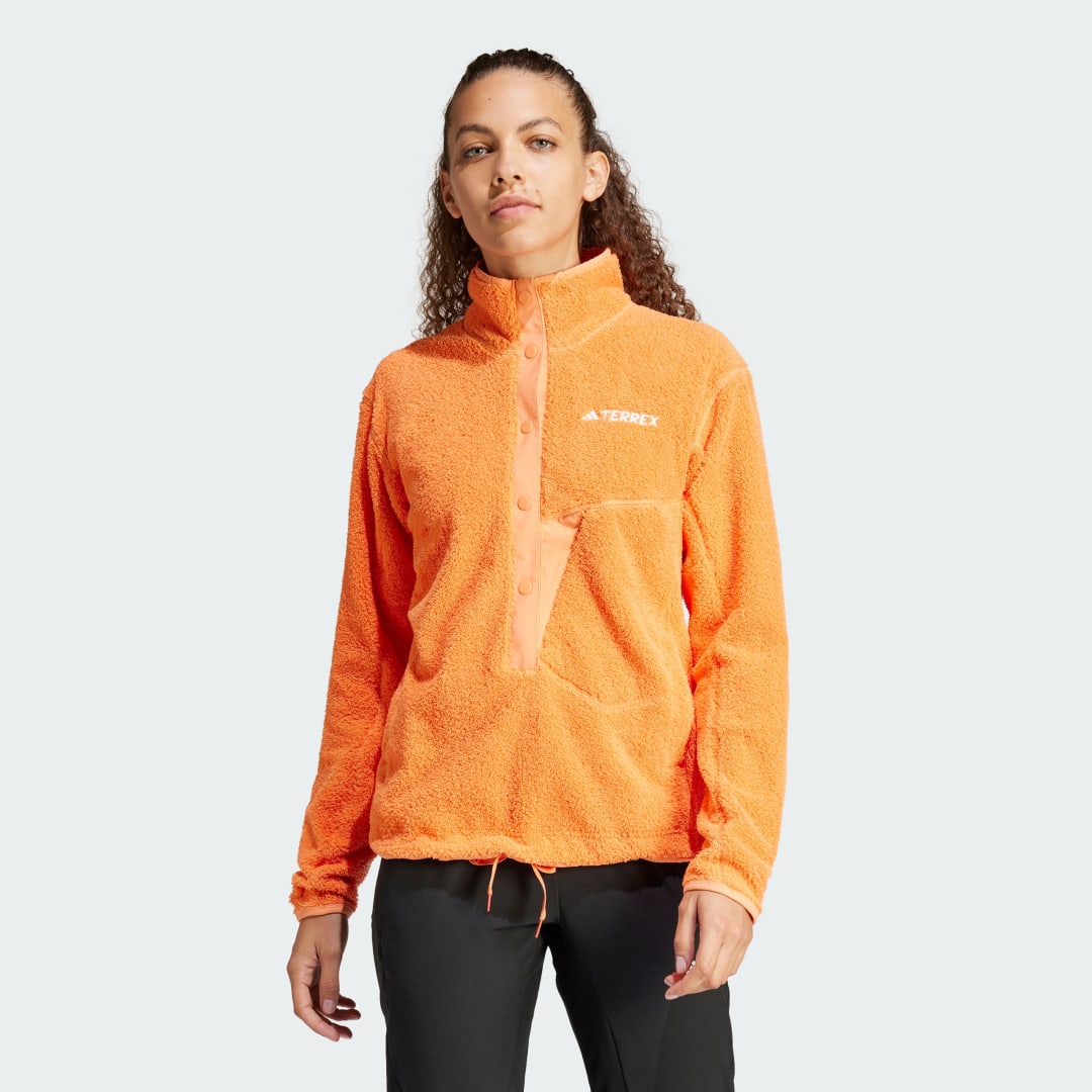 Mikina adidas Performance Terrex XPLORIC High-Pile-Fleece Oranžová | IM7425, 1