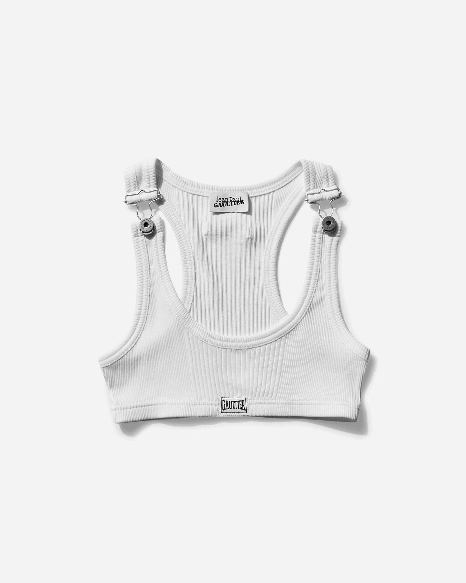 Tielko Jean Paul Gaultier Cropped Patch Tank Top Biela | 25-33-F-DB052P-J054 01, 1