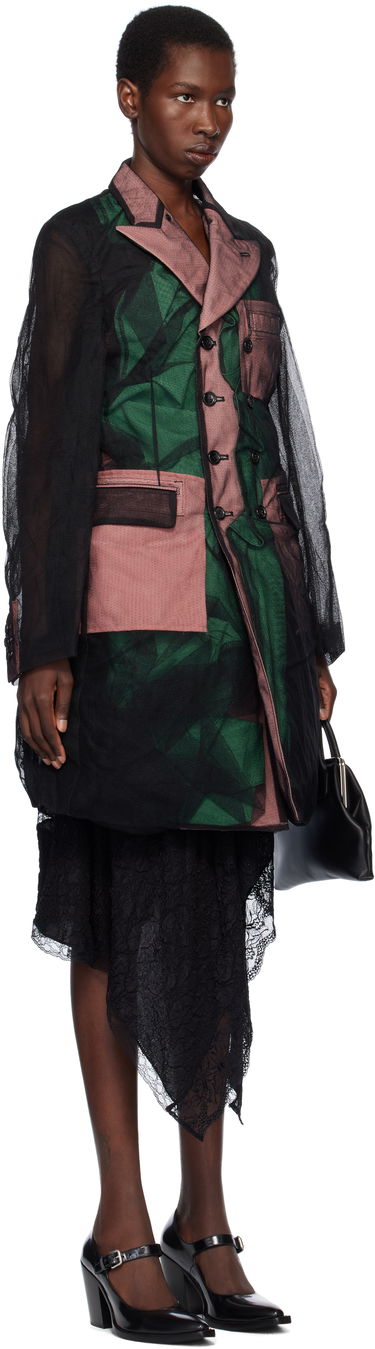 Kabáty Comme des Garçons Comme des Garçons Homme Plus Tulle & Gabardine Coat Čierna | PO-J035-051, 1