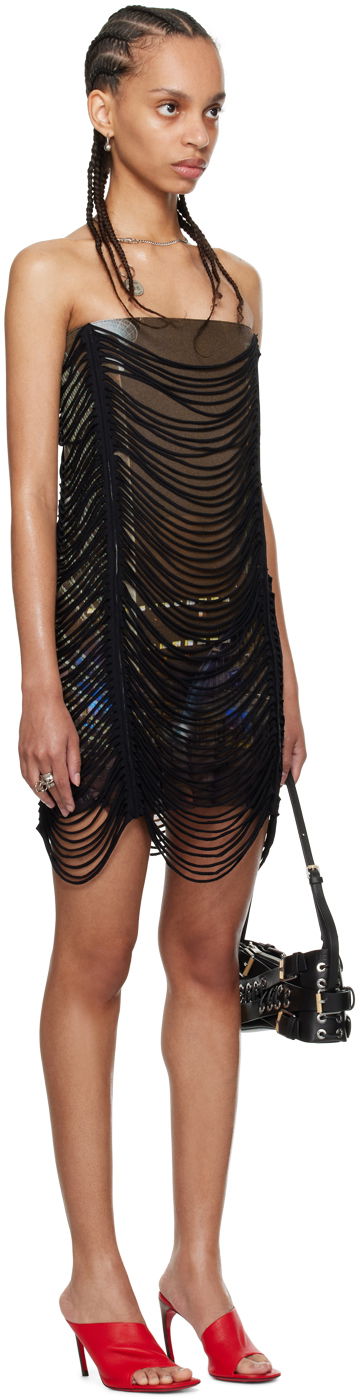Šaty Jean Paul Gaultier Shayne Oliver Edition Fringe Mini Dress Hnedá | 24/27-F-RO182-T551-60405030, 1