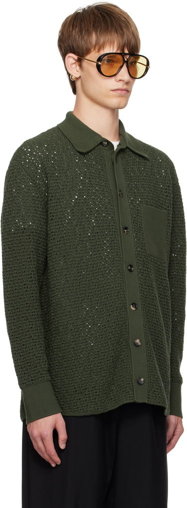 Sveter Bottega Veneta Bottega Veneta Crochet Cardigan Zelené | 841367V5SP03293, 1
