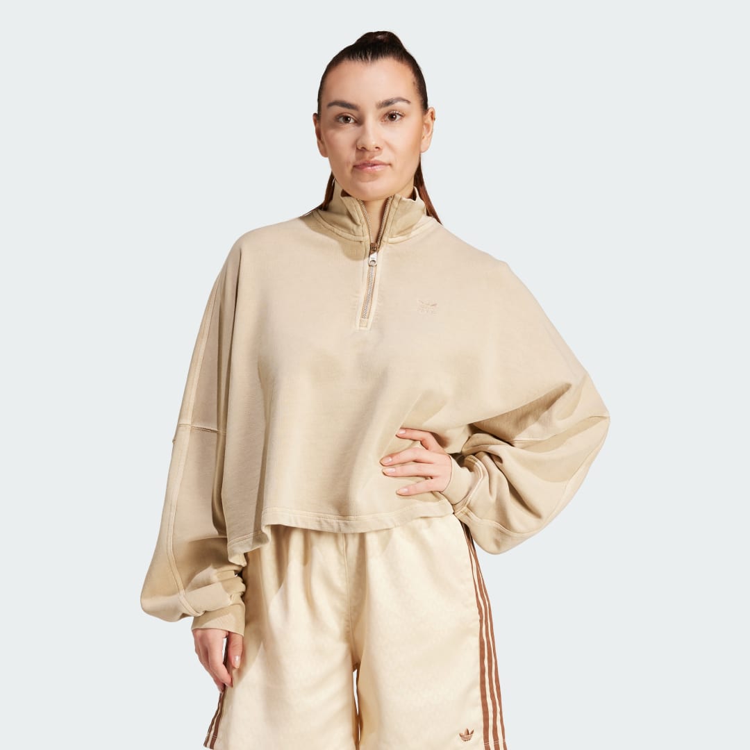 Mikina adidas Originals Essentials+ Sweatshirt Béžová | IR6013, 0
