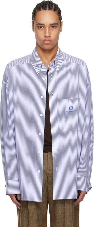 Košeľa WOOYOUNGMI WOOYOUNGMI Striped Cotton Shirt Modrá | W251SH12, 0