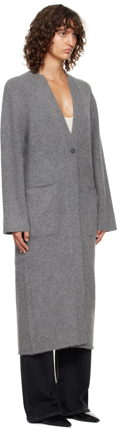 Sveter Loulou de Saison Loulou de Saison Smet Yak Blend Maxi Cardigan Šedá | SMET, 1