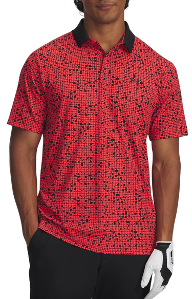 Polo tričko Under Armour Drive Chill Printed Polo Červená | 1389597-713, 0