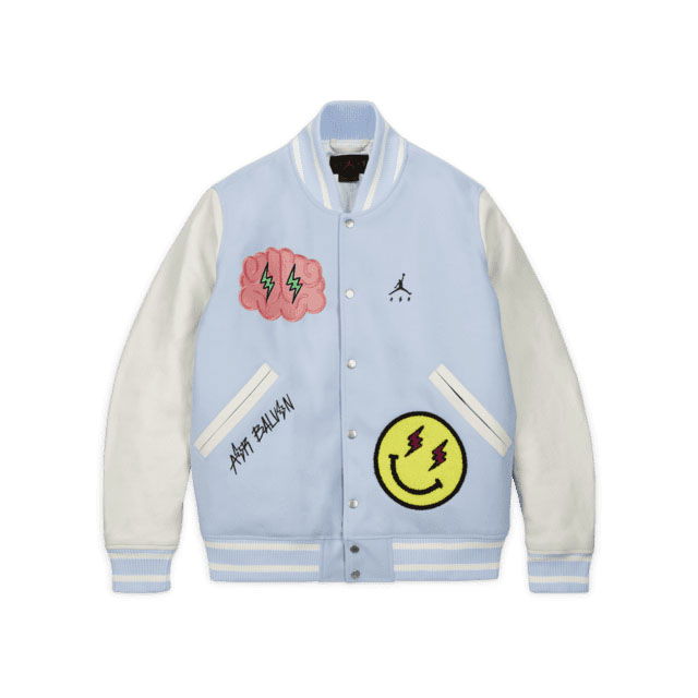 Bomber bunda Jordan J Balvin x Varsity Jacket Tyrkysová | DX1734-441, 0