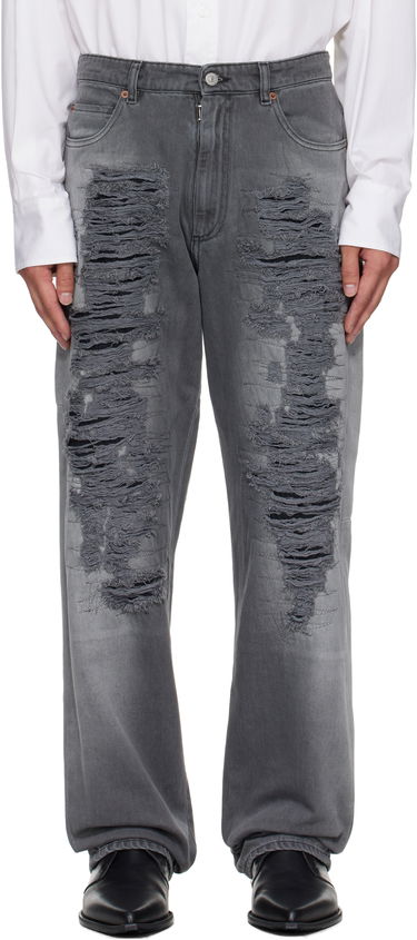 Džínsy Maison Margiela MM6 Maison Margiela 5-Pocket Distressed Jeans Šedá | SH0LA0030 M30011, 0