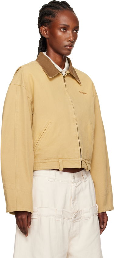 Bunda We11done We11done Washed Work Cropped Jacket Béžová | WD-JK2-25-008-W-BG, 1