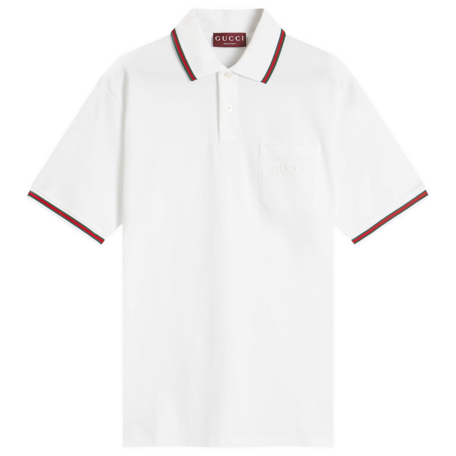 Polo tričko Gucci Stretch Cotton Polo Shirt with Web Details Biela | 795174-XJG5C-9733, 0