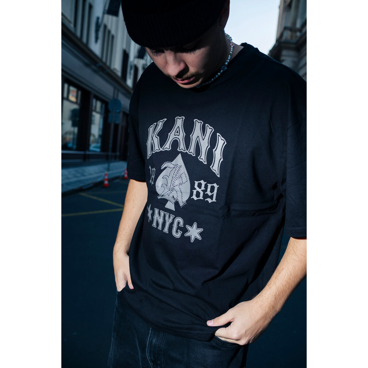 Tričko Karl Kani Spade Logo 1989 NYC Print T-Shirt Čierna | PD00007560, 1