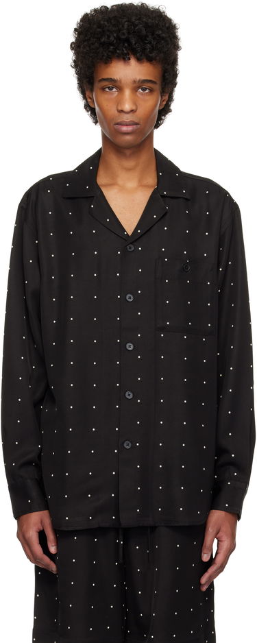 Košeľa Róhe Dotted Loose Camp Collar Shirt Čierna | 314-19-075, 0