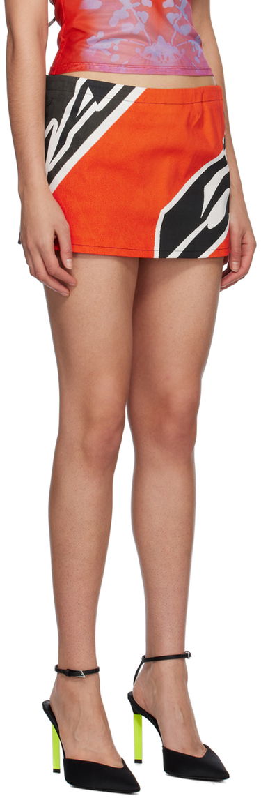 Sukňa Miaou Miaou Fig Print Miniskirt Červená | 4016SCROM, 1