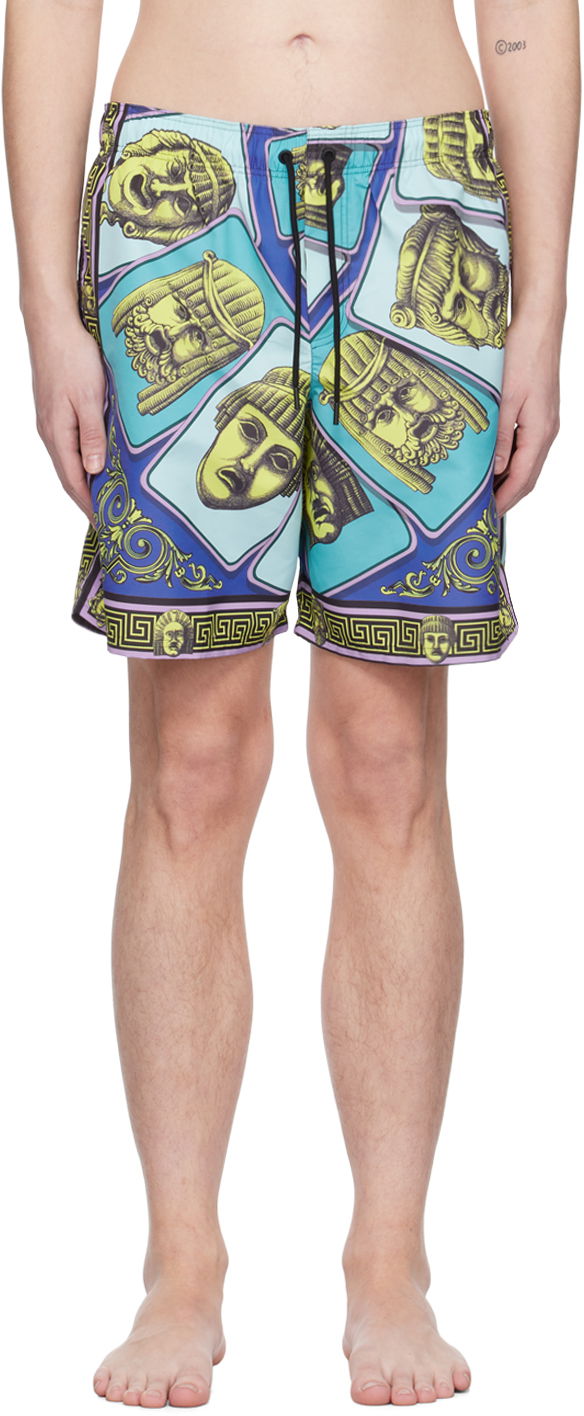 Plavky Versace Versace 'Le Maschere' Print Swim Shorts Rôznofarebný | 1002517 1A06992, 0