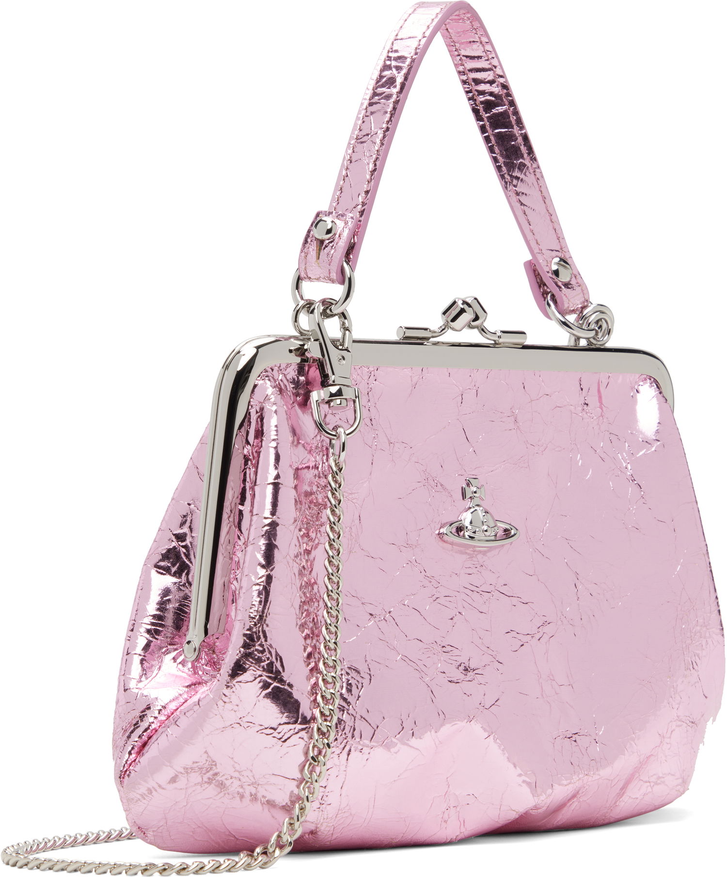 Kabelka Vivienne Westwood Vivienne Westwood Metallic Crinkled Granny Frame Bag Metalická | 4B010007W-L00A7-, 1