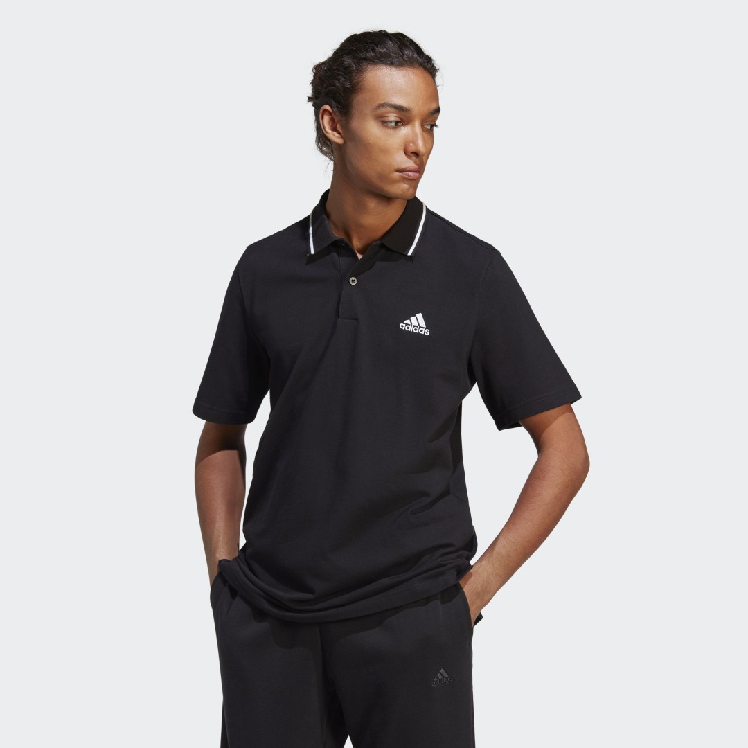 Polo tričko adidas Originals Essentials Piqué Small Logo Polo Shirt Čierna | IC9314, 0