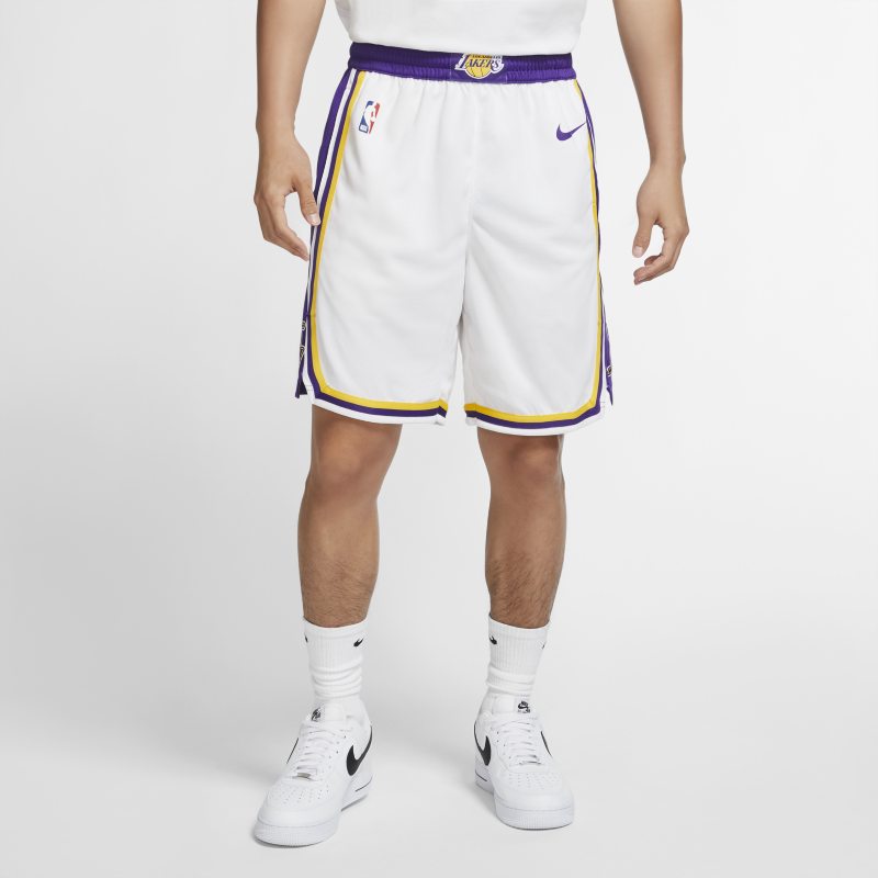 Šortky Nike Los Angeles Lakers Men's NBA Swingman Shorts Biela | AJ5616-100, 0