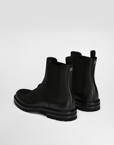 Doplnky Dolce & Gabbana Dolce & Gabbana Grainy Calfskin Chelsea Boots Čierna | A60606A9P4580999, 2