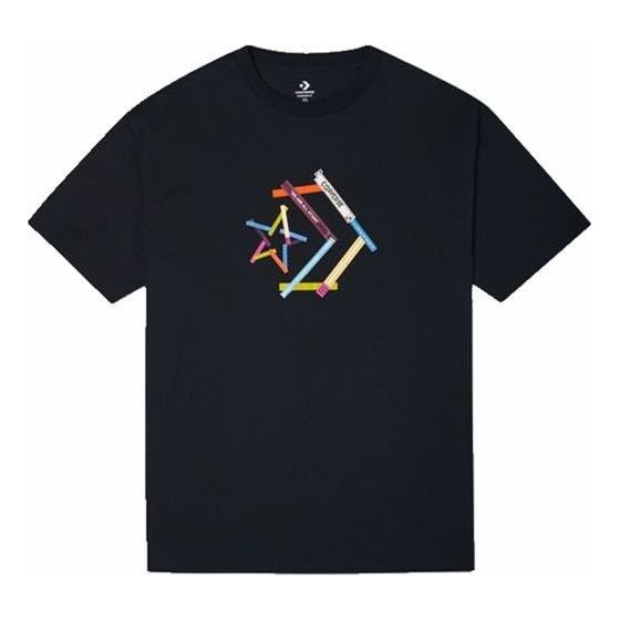 Tričko Converse Star Chevron Print Short Sleeve T-Shirt Modrá | 10022774-A02