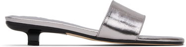 Doplnky BY FAR BY FAR Ceni Eel Embossed Metallic Leather Heeled Sandals Metalická | MWFHO014CL035ME032PL, 0