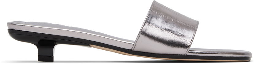 Doplnky BY FAR BY FAR Ceni Eel Embossed Metallic Leather Heeled Sandals Metalická | MWFHO014CL035ME032PL