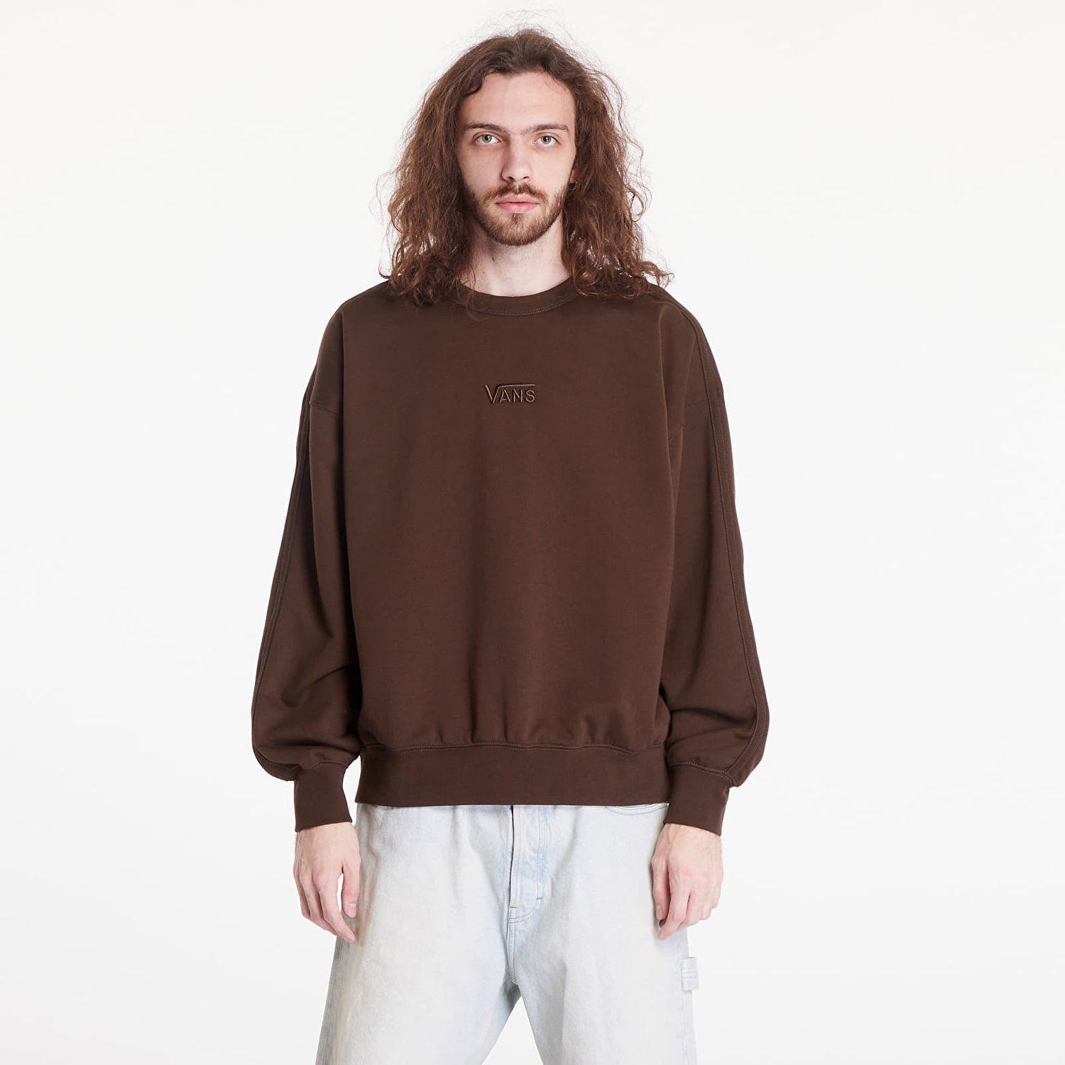 Mikina Vans LX Premium Fleece Crew Demitasse Hnedá | VN000GBW3N11, 0