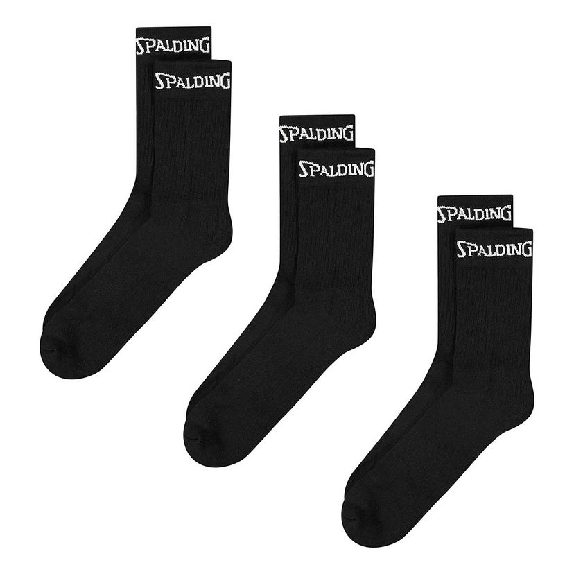 Ponožky Spalding Spalding Mid Cut Socks Triple Pack Čierna | 300319402