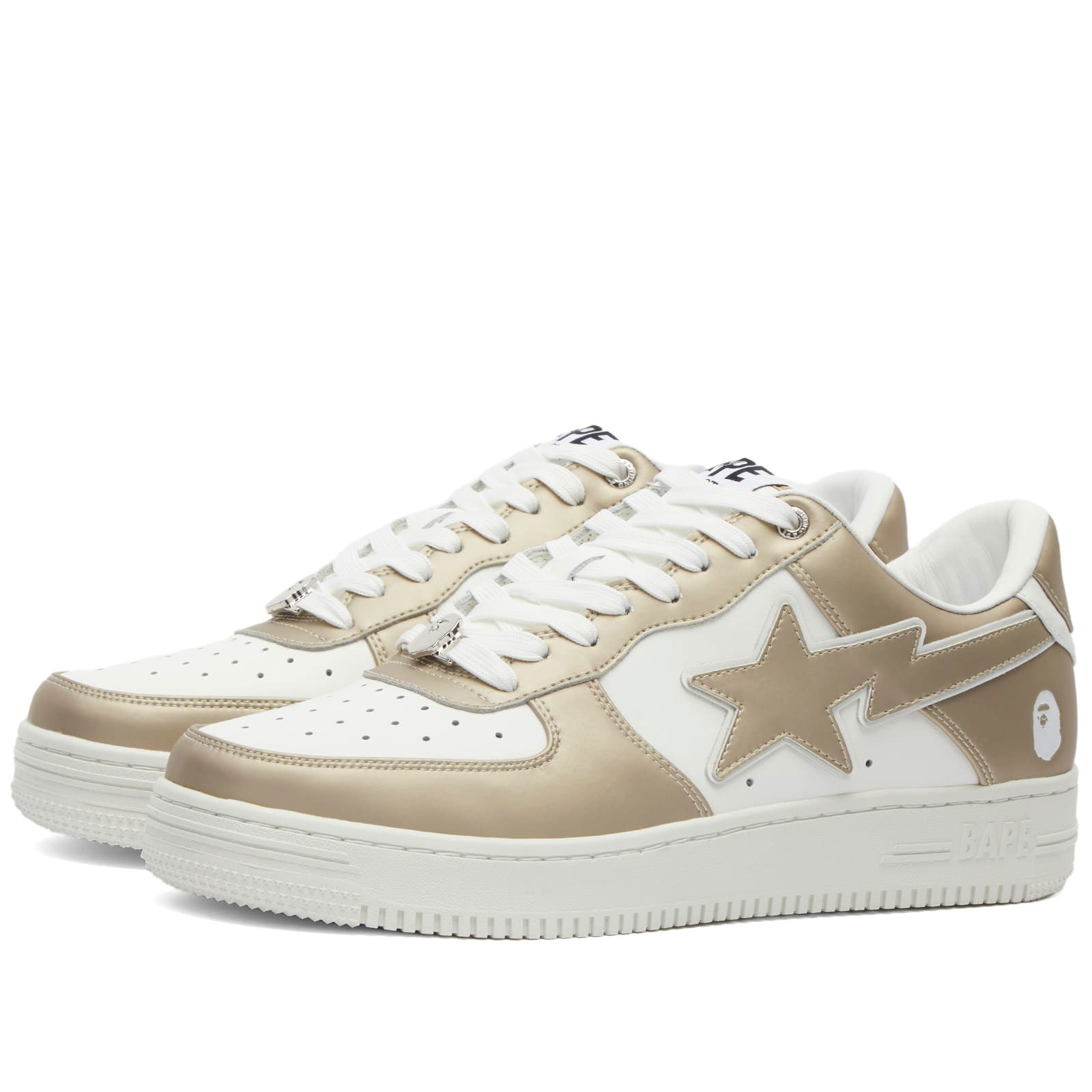 A Bathing Ape Men's BAPE STA #4 M1 Sneakers in Beige, Size UK 6 | END. Clothing