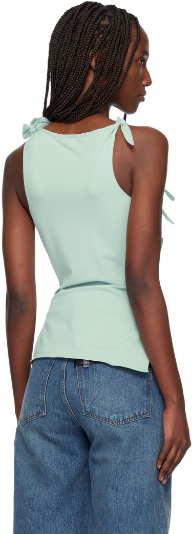 Tielko Coperni Asymmetrical Cutout Flower Top Tyrkysová | COPT76F5021, 2