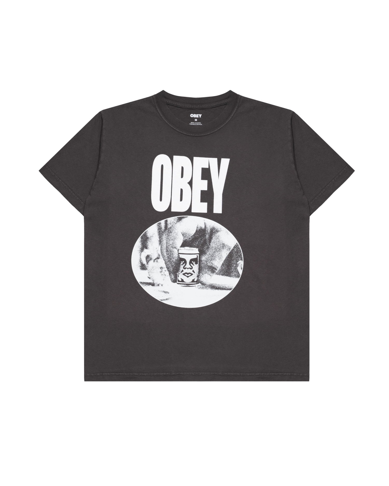 Tričko OBEY Can Pigment Graphic T-Shirt Čierna | 167924255-DBA, 0