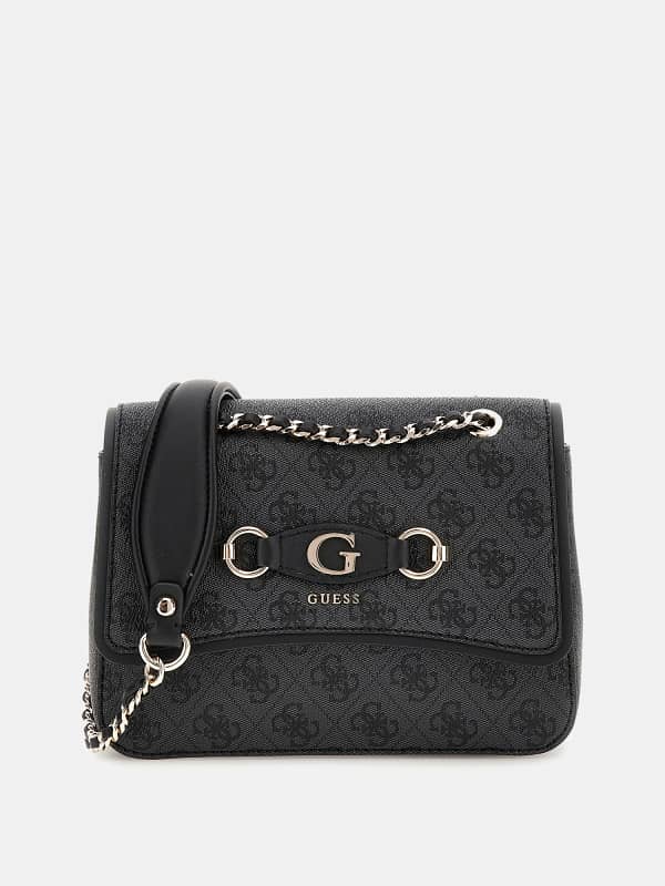 Kabelka GUESS Izzy 4G Logo Mini Crossbody Bag Čierna | HWSG8654190, 0