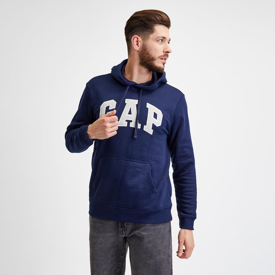 Mikina GAP Fleece Arch Hoodie Navy | 850834-00, 0