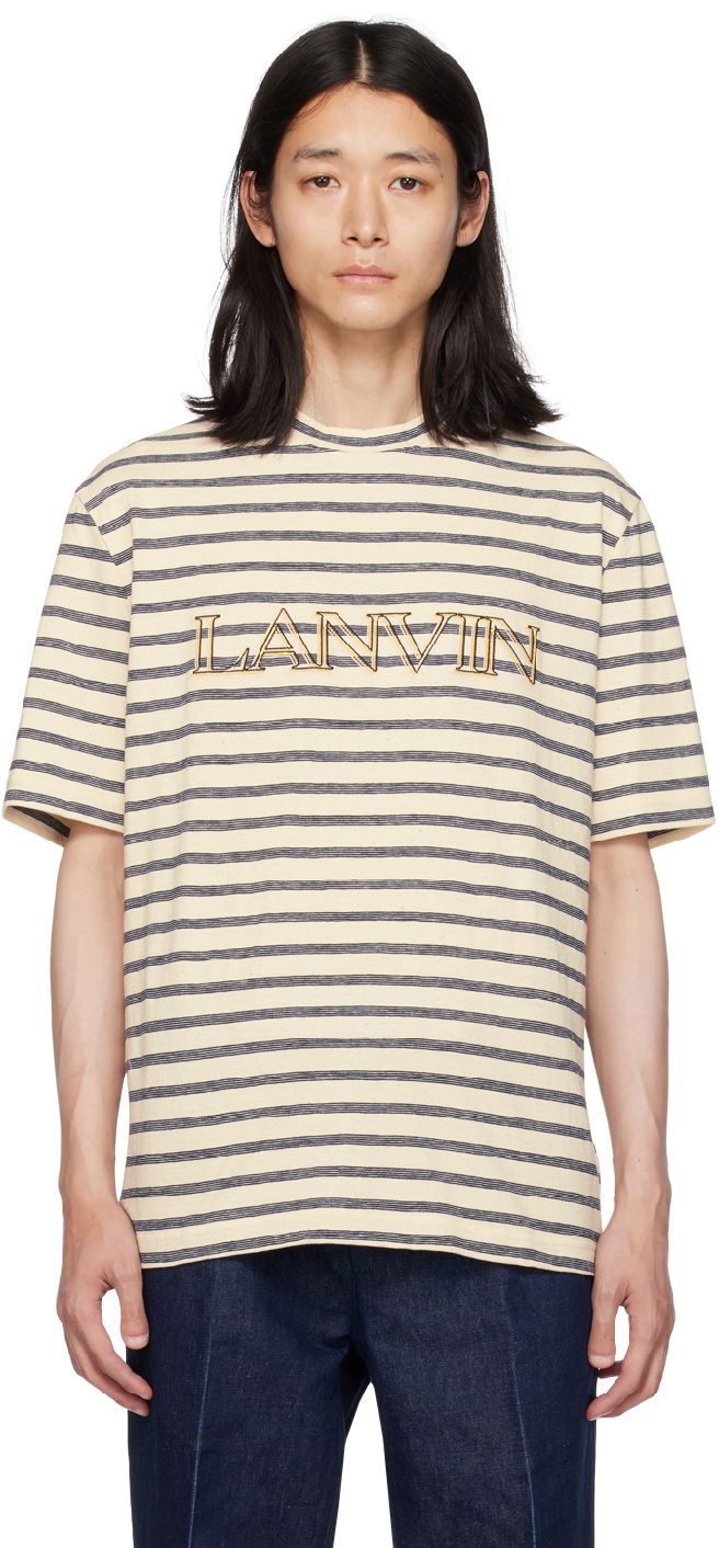 Tričko LANVIN Lanvin Striped T-Shirt Béžová | RM-TS0005-J004-E23