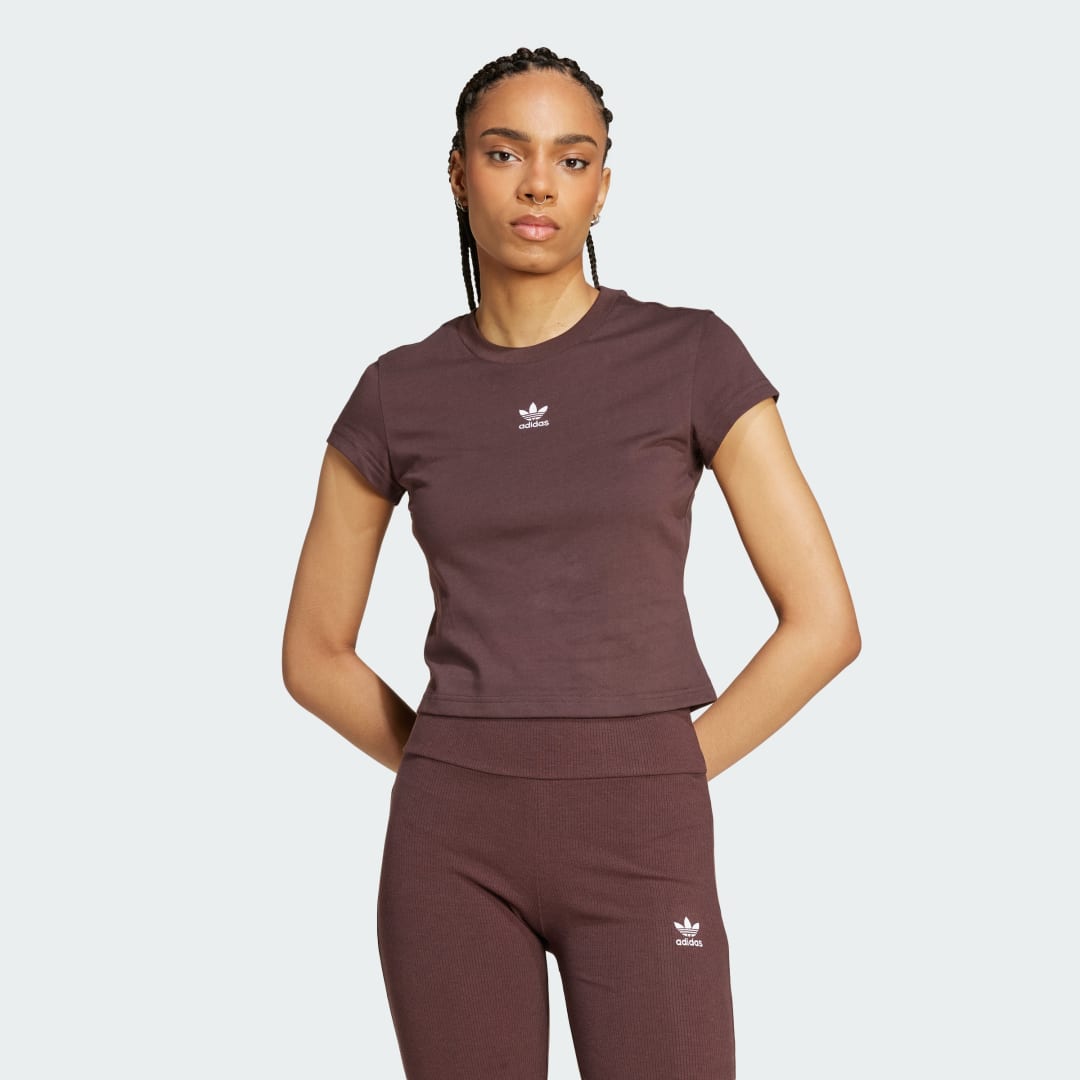 Tričko adidas Performance Essentials Slim Hnedá | IY2433, 0