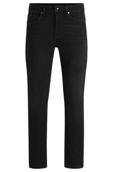 Džínsy BOSS Delaware Slim-Fit Super-Soft Denim Jeans Čierna | 50532605, 0