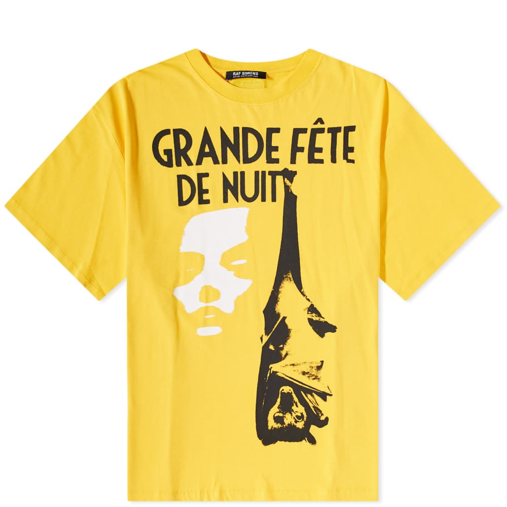 Tričko RAF SIMONS Oversized Grand Fete Tee Žltá | 222-M131-15, 0