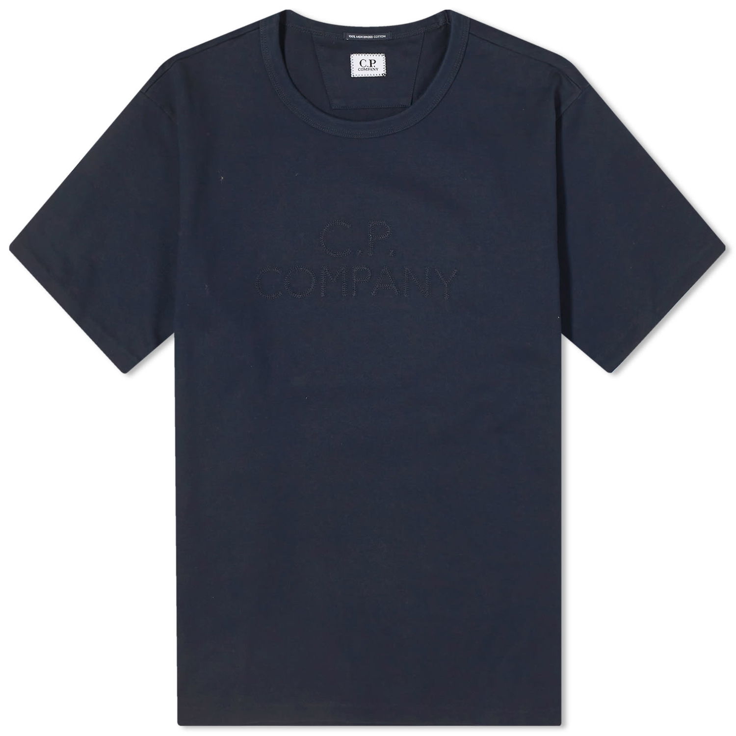Tričko C.P. Company 30/2 Mercerized Jersey Twisted Logo T-Shirt Navy | CMTS148A-006203W-888, 0