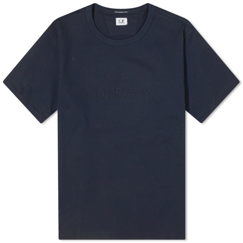 Tričko C.P. Company 30/2 Mercerized Jersey Twisted Logo T-Shirt Navy | CMTS148A-006203W-888