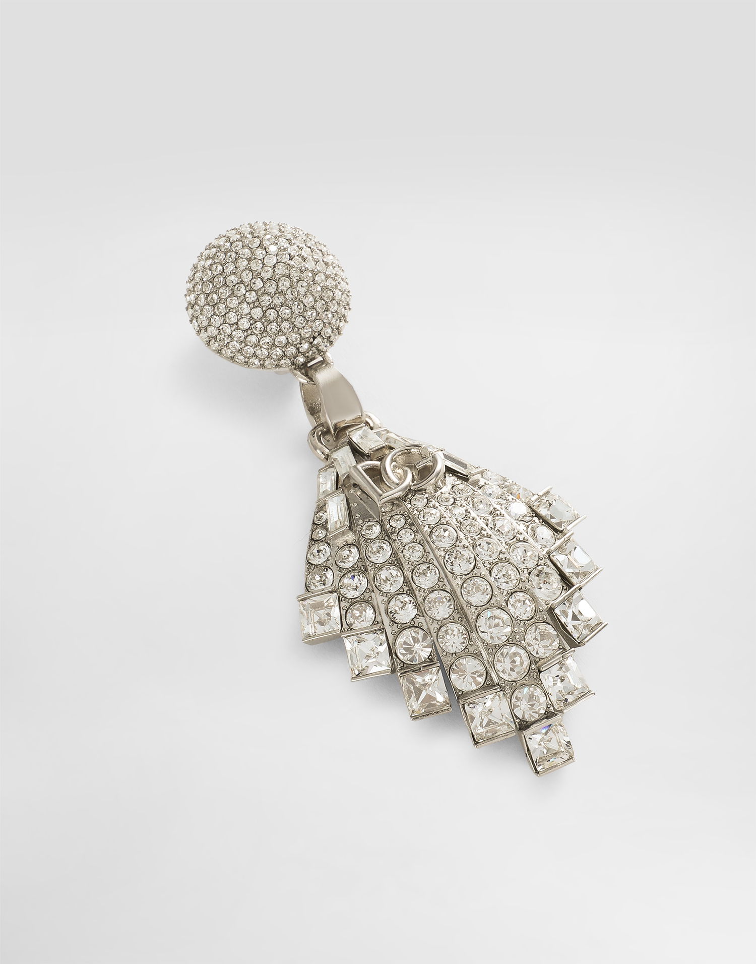 Náušnice Dolce & Gabbana Dolce & Gabbana DG Logo Crystal Maxi-Drop Earrings Metalická | WER2E5W111187655, 1