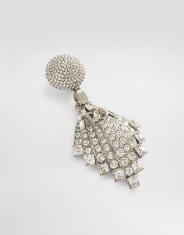 Náušnice Dolce & Gabbana Dolce & Gabbana DG Logo Crystal Maxi-Drop Earrings Metalická | WER2E5W111187655, 1