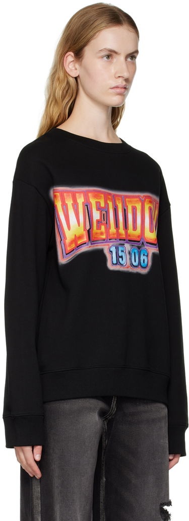 Sveter We11done We11done Crewneck Sweatshirt with Graphic Print Čierna | WD-TS3-22-765-U-BK, 1