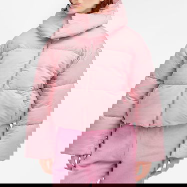 Prešívaná bunda PANGAIA Pangaia FLWRDWN Recycled Nylon Cropped Puffer Jacket Ružová | 100011685013, 2