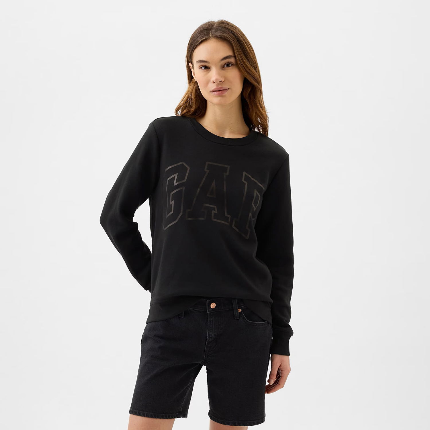 Mikina GAP Logo Sweatshirt True Black V2 Čierna | 885265-02, 0