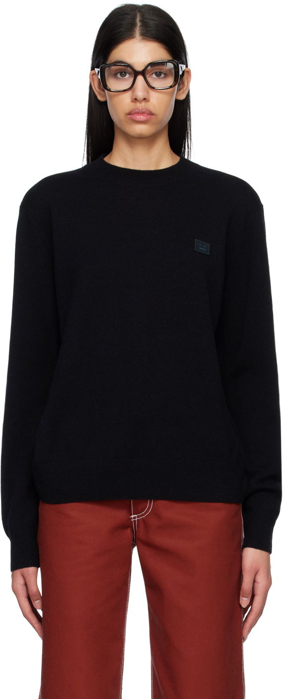Sveter Acne Studios Patch Sweater Čierna | C60042-, 0