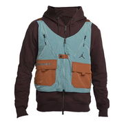 Air Jordan Detachable Fleece Lined Hooded Vest with Multiple Pockets