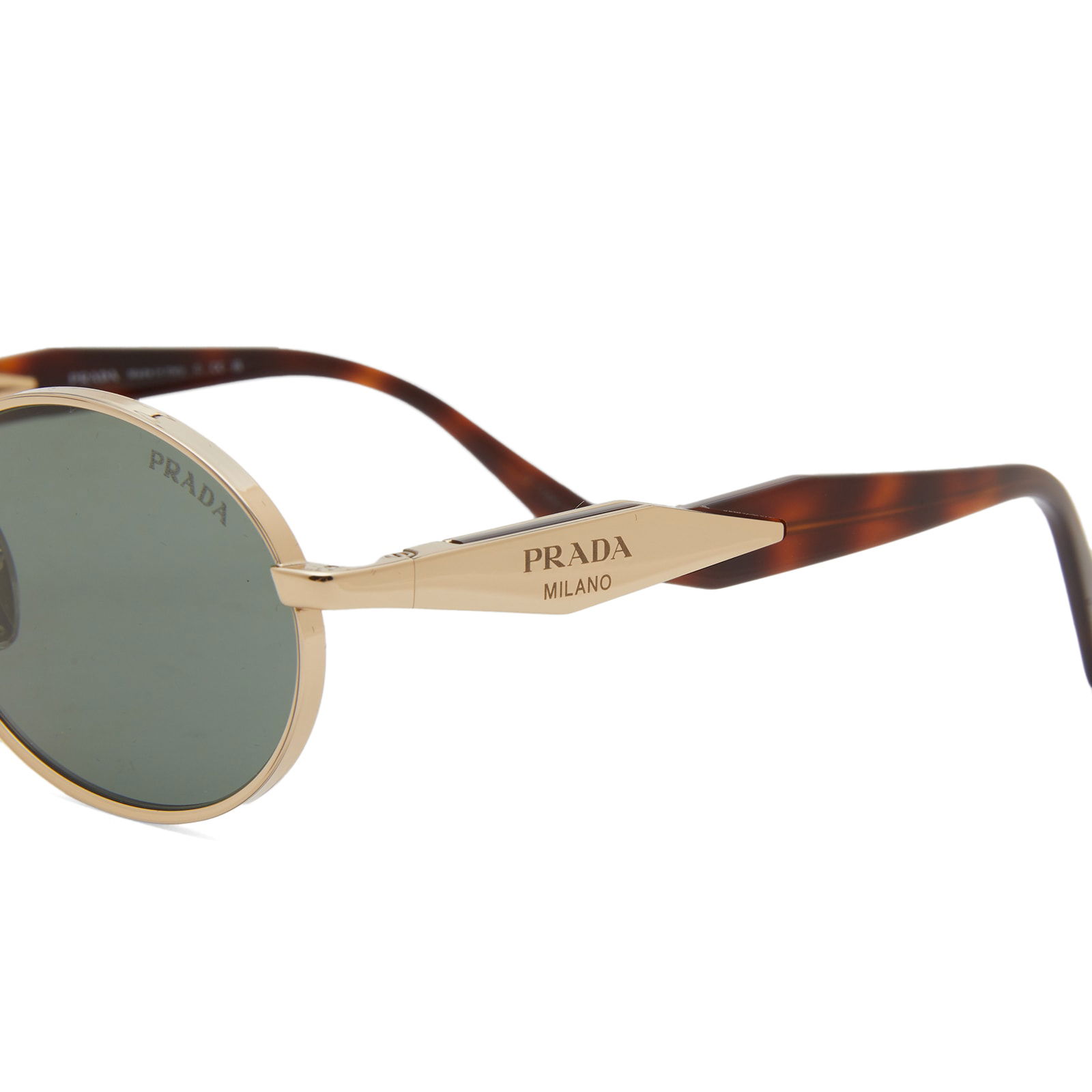 Round Sunglasses with Dark Green Lenses