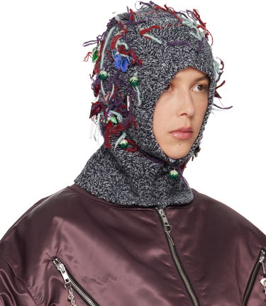 Klobúk Chopova Lowena Washed Up Knitted Embellished Balaclava Rôznofarebný | 6715, 1